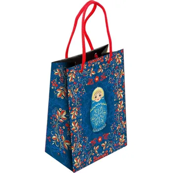 Dárková taška Dárkova taška Matreška modrá M 31cm*22cm