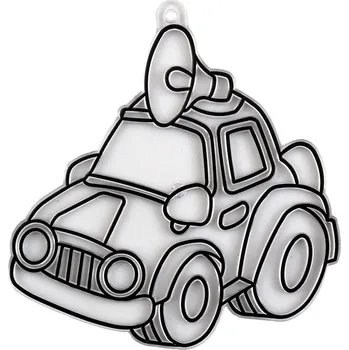 Anděl Šablony k vybarvení barvami na sklo - cca 7 cm Tvar: Auto