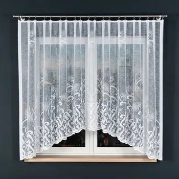 Záclona Dekorační oblouková krátká záclona na žabky WANDA 160 bílá 300x160 cm MyBestHome
