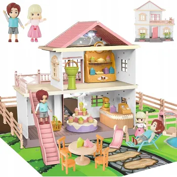 Domeček pro panenku Domeček pro panenky deAO DOMEČEK PRO PANENKY S NÁBYTKEM PRO DĚTI