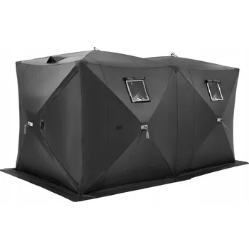 Stan VEVOR Rybářský Stan pro 6-8 osob, černý, 3,6x1,8x2 m, Oxford 300D tkanina