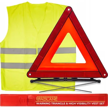 VÝSTRAŽNÝ TROJÚHELNÍK S REFLEXNÍ VESTOU - BEZPEČNOSTNÍ SADA DO AUTA
