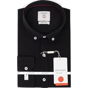 Pánská košile EGO MAN košile pánska RE-245-04 regular fit černá 3XL