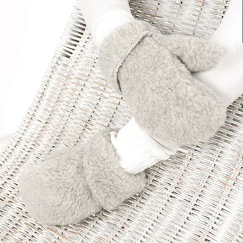 Kojenecká souprava OV Dětské palčáky z ovčí vlny Barva: šedá, Velikost: 3-6 let