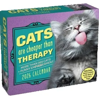 Kniha Cats Are Cheaper Than Therapy 2026 Day-to-Day Calendar - Andrews McMeel Publishing