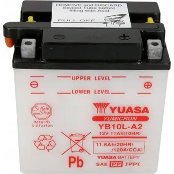 Motobaterie Akumulátor yuasa 12V 11Ah 120A P+ YB10L-A2