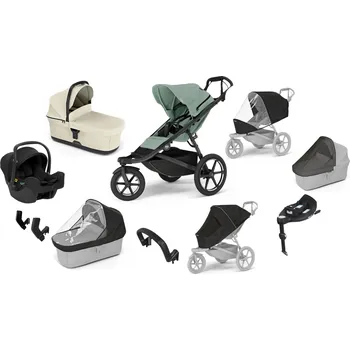 Kočárek Akční set MAX Thule Urban Glide 3Mist Green + korba soft beige SnugLite midnight Autorizovaný prodejce