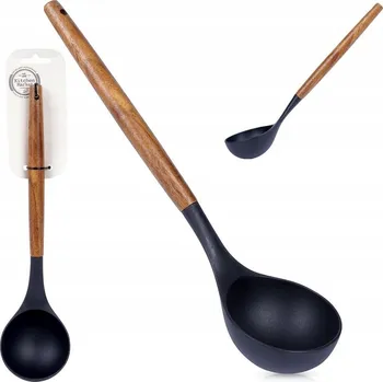 Naběračka Naběračka CHOCHLA kuchyňská na polévku černá dřevěná