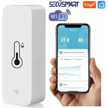 Teploměr vlhkoměr WiFi Tuya se senzorem teploty a vlhkosti s 90cm kabelem