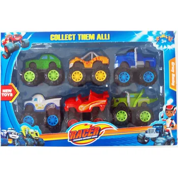 autíčko BLAZE A MEGA STROJE AUTÍČKA NA SETRVAČNÍK 6 KS auta