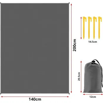 Pikniková deka MINI KOC PIKNIKOWY MATA KOCYK KIESZONKOWY SKLÁDACÍ NA PLÁŽ PIKNIK 140x200cm