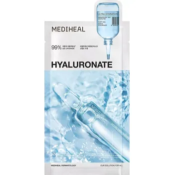 Pleťová maska Mediheal - Hyaluronate Essential Mask Ultra Hydration - Hloubkově hydratační plátýnková maska - 24 ml