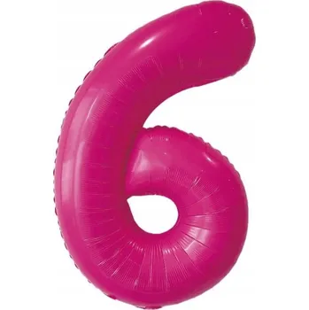 Balónek FOLIOVÝ BALÓNEK 32" ČÍSLICE 6 RŮŽOVÝ PINK