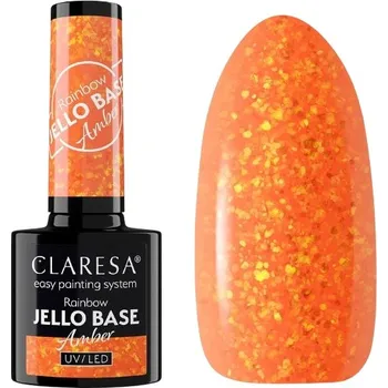 Přípravek na nehty CLARESA STAVEBNÍ BÁZE JELLO BASE AMBER NA NEHTY TEPLÁ ORANŽOVÁ S FÓLIÍ