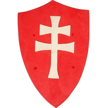 Dřevěná hračka Fauna dřevěný štít s dvojitým křížem