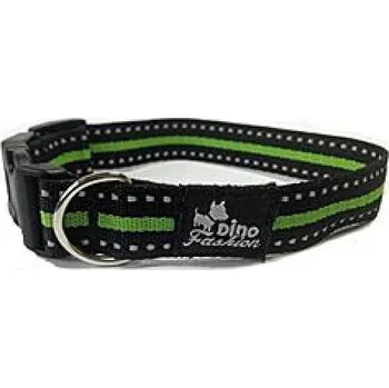 Obojek pro psa DINOFASHION reflexní zelený 45/2,5cm