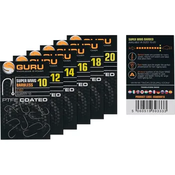 Rybářský háček Guru Háček Super MWG Barbless hook Velikost háčku: 8