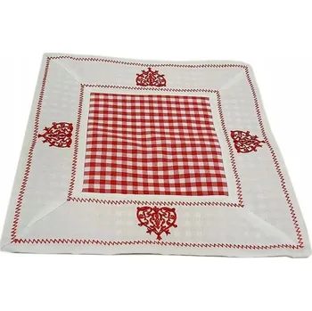 Prostěradlo Ubrousek 9247 30 x 30 cm bílý + červený