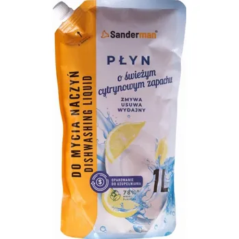 Mycí prostředek JAR NA NÁDOBÍ S CITRÓNOVOU VŮNÍ 1L SANDERMAN