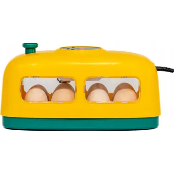 Umělá líheň LÍHEŇ PRO DRŮBEŽ na 8 VAJEC slepičích Lokomotiva VLAK Klícka Žlutá