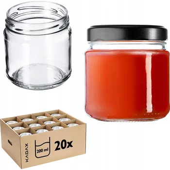 Zavařovací sklenice Zavařovací Sklenice Kadax skleněná 200 ml čirá, 20 ks