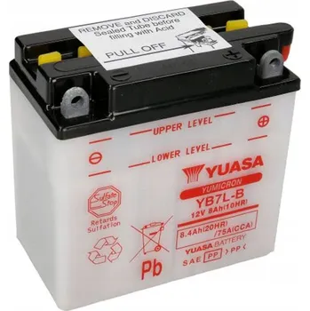 Motobaterie YUASA 12V 8Ah 75A P+ olověný/servisní/startérový Akumulátor