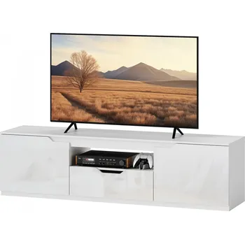 Televizní stolek HOMCOM TV stolek 160 cm bílý