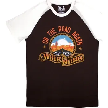 Pánské oblečení Willie Nelson Route 66 White 2XL Tričko