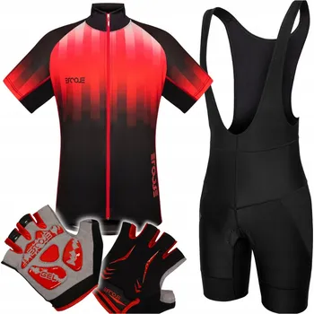 Cyklistické kalhoty Pánský cyklistický oblek vel 3XL Tričko Kraťasy s vložkou na ramenních popruzích