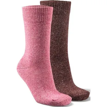 Dámské ponožky Fellhof Ponožky z alpaky a panenské vlny, 2 páry Barva: růžová/červená, Velikost: 39-42