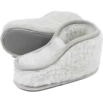 Dámské pantofle Bačkory z alpaky a ovčí vlny, světle šedá Velikost: 41/42