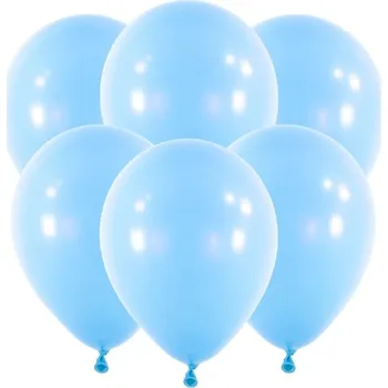 Latexové balonky 30 cm - světle modré, 6 ks
