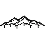 Kovový nástěnný věšák horský masiv 80 x…