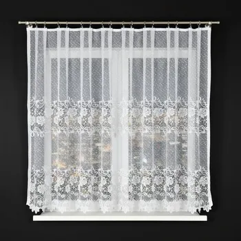 Záclona Dekorační krátká záclona na žabky DEMETRIA LINE 160 bílá 300x160 cm MyBestHome