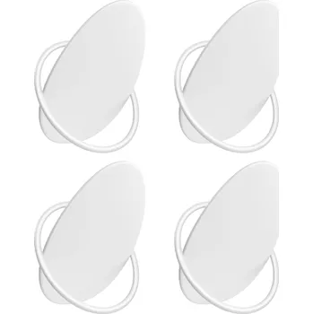 Věšák Sada 4 ks háčků na oblečení Ripple bílá