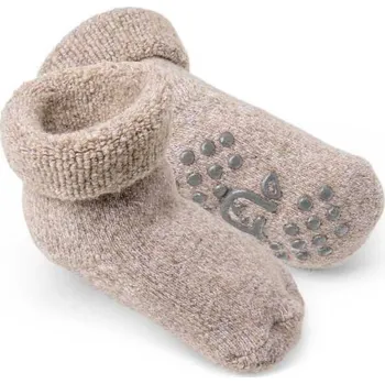 Kojenecká souprava Fellhof Vysoce kvalitní vlněné dětské ponožky, protiskluzové pro miminko i větší děti Barva: béžová, Velikost: 23-26