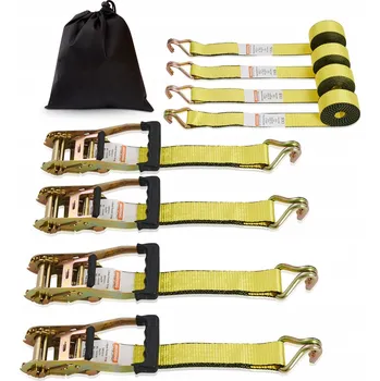 Upínací popruh SucceBuy Upínací popruhy 4 ks s nosností 2268 kg s ráčnovým mechanismem