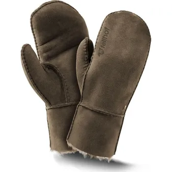 Rukavice Fellhof Kožené palčáky s podšívkou ze 100% merino vlny Barva: světle hnědá, Velikost: 11 (pánská velikost)