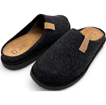 Dámské pantofle Pánské zdravotní pantofle vlněná plsť černé Velikost: 42