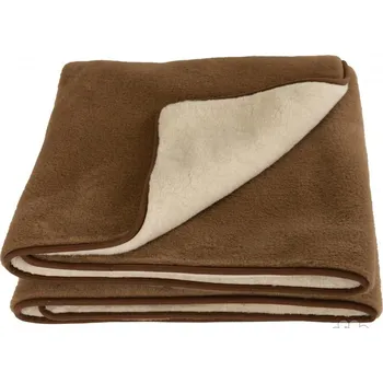 deka WN Oboustranná deka z merino vlny a velbloudí vlny 200 x 220 cm sytě hnědá, teple béžová