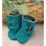 Vysoké capáčky s microfleesem - Teal Grey 18 - 24M