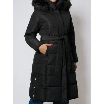 Dámský kabát Sinsay - Prošívaný kabát s kapucí - černá - 627FH-99X - 627FH-99X-L