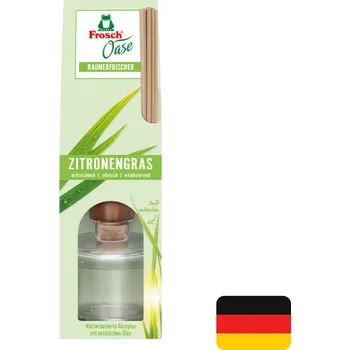 Osvěžovač vzduchu Frosch Oase osvěžovač vzduchu 90 ml vonné tyčinky vůně Zitronengras (Dovoz: Německo)