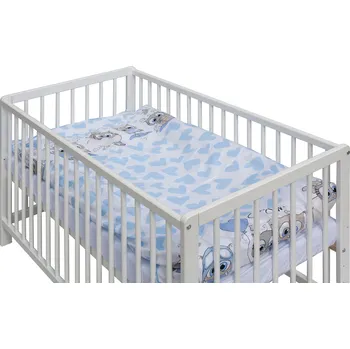 Dětská postýlka Dětská postýlka s kompletní výbavou Scarlett Kulíšek 120 x 60 cm - modrá