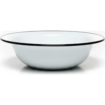 Retro mísa 32 cm smaltovaná bílá miska na ovoce saláty vintage