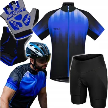 Cyklistické kalhoty Pánský cyklistický overal vel XL, teplákovka, Kraťasy rukavice