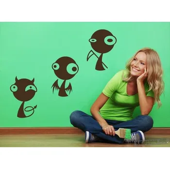 Samolepící dekorace Marťánci Barva: 080 - Hnědá, Velikost: 3x 30x50cm