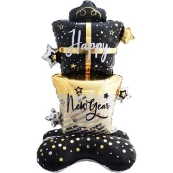 Balónek Fóliový balónek Šťastný Nový Rok Stojící Oslava 58 palců 147 cm 1 Ks