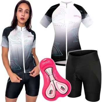 Cyklistické kalhoty Dámský Cyklistický Teplákovka vel L XL Triko + Cyklistické Kraťasy s Gelovou Vložkou