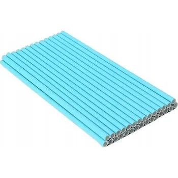 Papírová Brčka Na Jedno Použití MODRÁ S PUNTÍKY 2 5 kusů